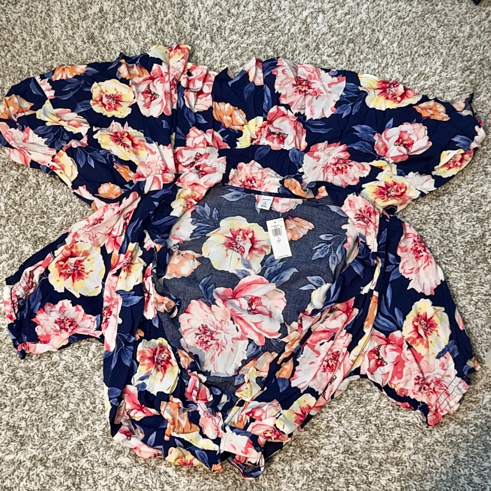 NWT Old Navy Floral Wrap Dress Size 1X - Picture 8 of 10